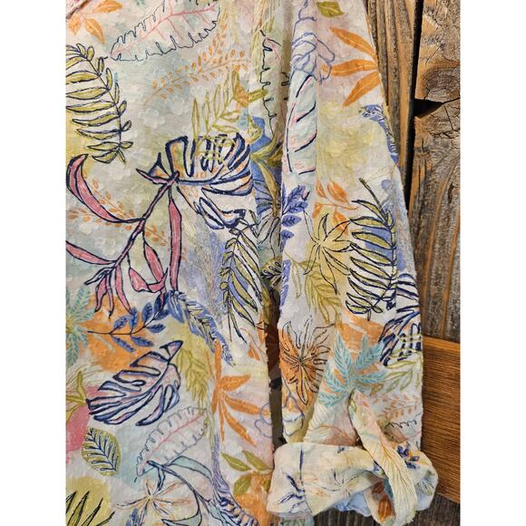 Country rose size 18 womens plus floral Lightweight colorful blouse top EUC ^ - Picture 3 of 9